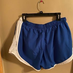 Blue nike dri-fit athletic shorts